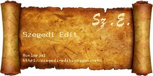 Szegedi Edit névjegykártya